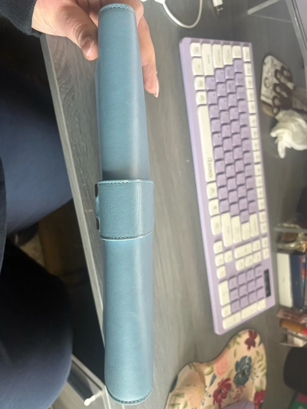 Saint Laurent YSL Classic Y Ligne Clutch Light Blue - Picture 5 of 13